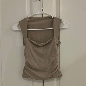 Women's Beige Abercrombie Sleeveless Top